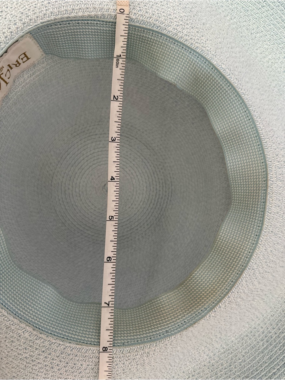 Eric Javits Light Blue Wide-Brim Straw Sun Hat - Picture 3 of 6